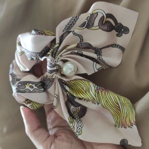 French Retro Ribbon Bow Knot Large Hair Tie